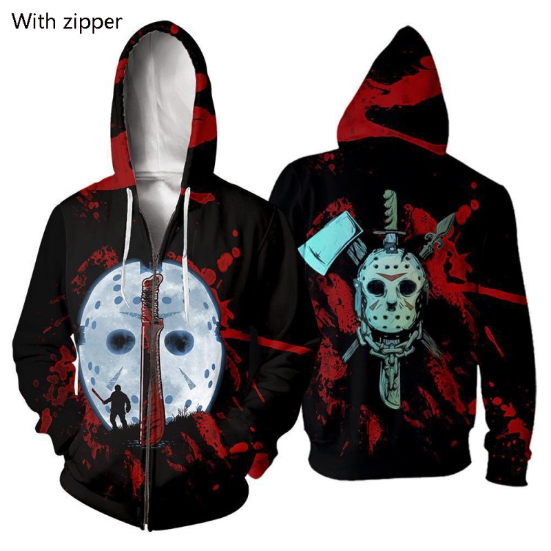 Friday the 13th Jason Voorhees 3D Hoodie Horror Halloween Sweatshirts