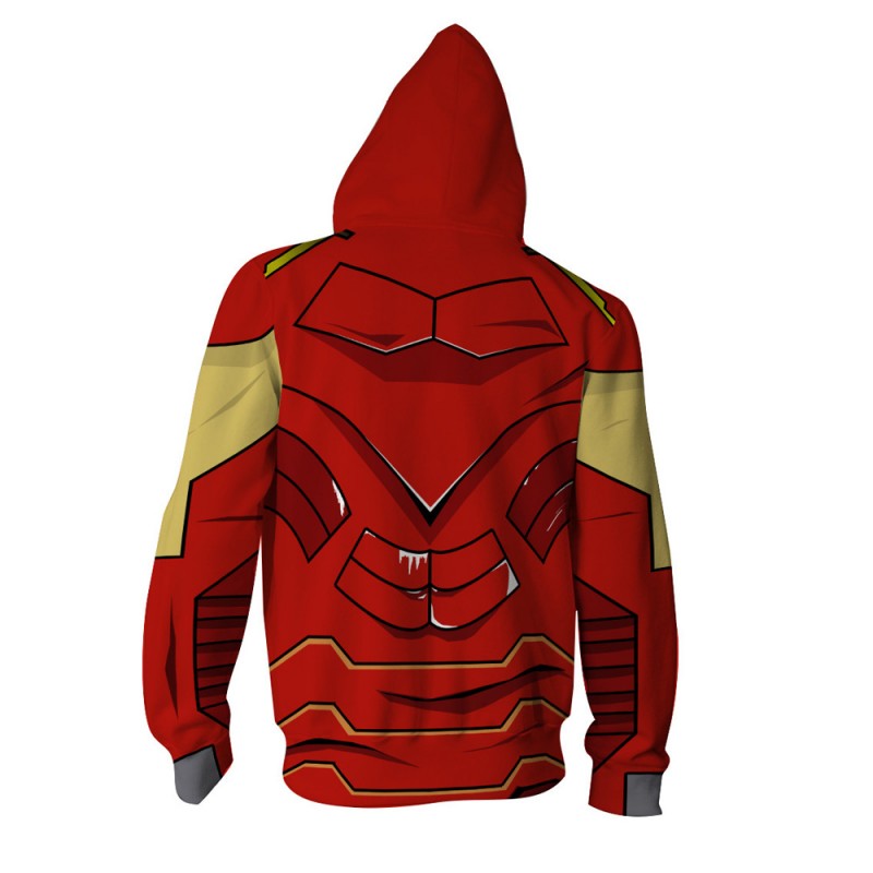 Iron Man Hoodie Unisex Avenger Cosplay Zip Up Sweatshirts