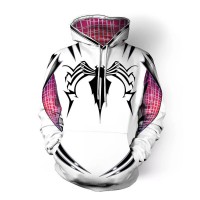 Spider Gwen Ghost Spider Fleece Zip Up Hoodie Avengers Spiderman Sweatshirts