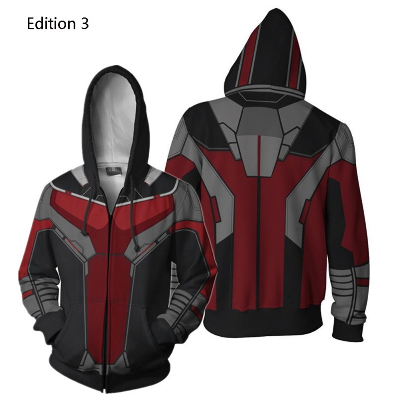Ant-Man 3 Zip Up Hoodie Ant-Man and The Wasp Quantumania 3D Sweatshirts
