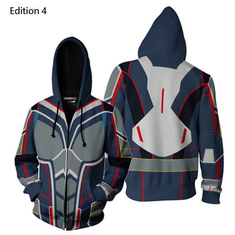 Ant-Man 3 Zip Up Hoodie Ant-Man and The Wasp Quantumania 3D Sweatshirts