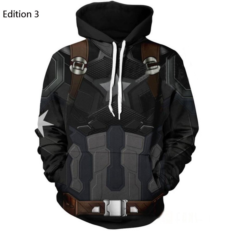 Avengers 4 Endgame Hoodie Captain America Thor 3D Sweatshirts