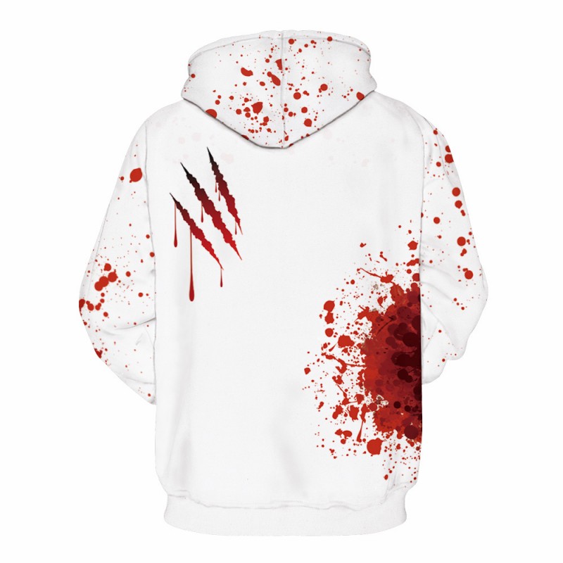 Drop Blood 3D Print Halloween Long Sleeve Hoodie