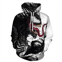 3D Print Pattern Venom Long Sleeve Hoodie