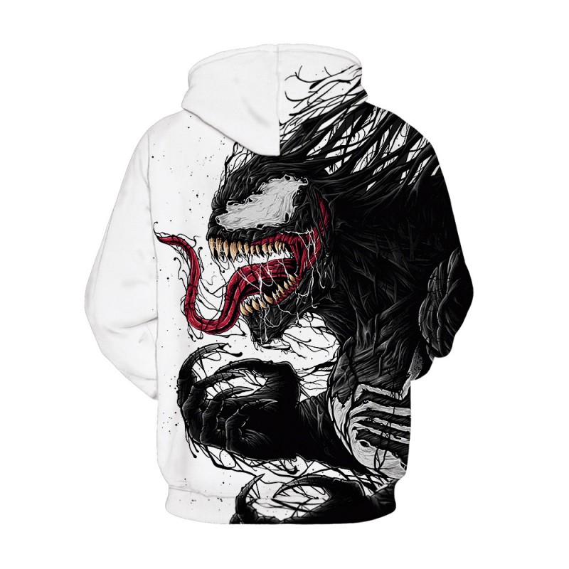 3D Print Pattern Venom Long Sleeve Hoodie