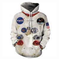 Long Sleeve Nasa Astronaut Hoodie 3D Print Pattern Space Suit