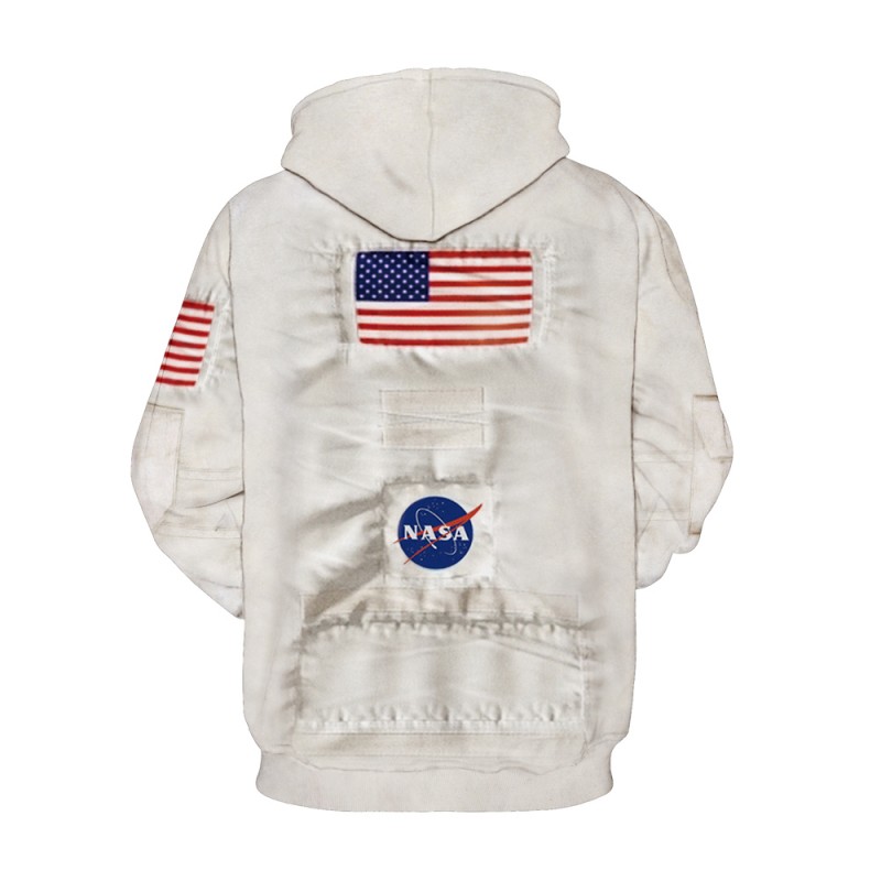 Long Sleeve Nasa Astronaut Hoodie 3D Print Pattern Space Suit