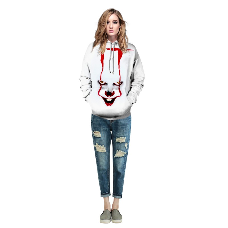 Pennywise White Hoodie It Chapter Two Halloween Sweatshirt