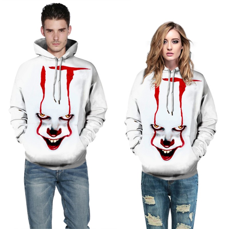 Pennywise White Hoodie It Chapter Two Halloween Sweatshirt