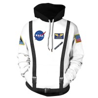 New Nasa Astronaut 3D Print Long Sleeve Hoodie
