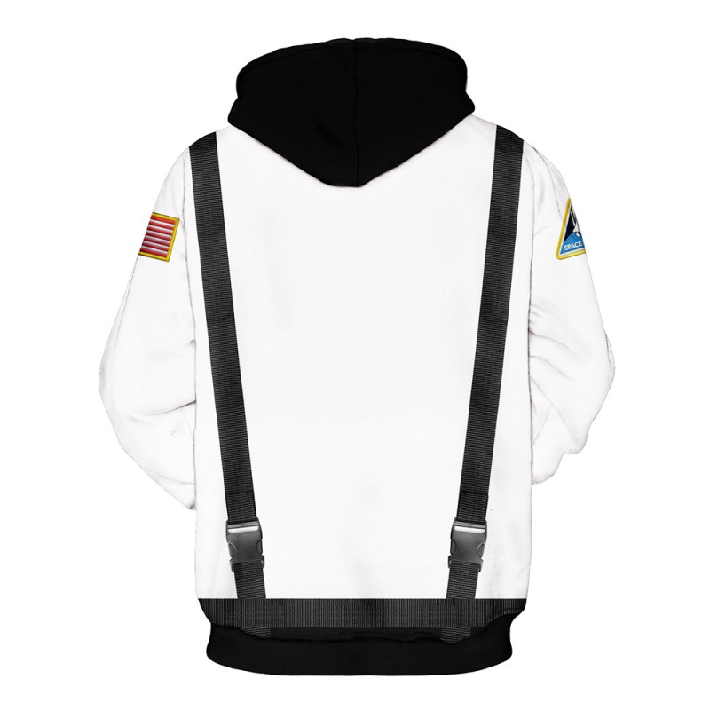 New Nasa Astronaut 3D Print Long Sleeve Hoodie