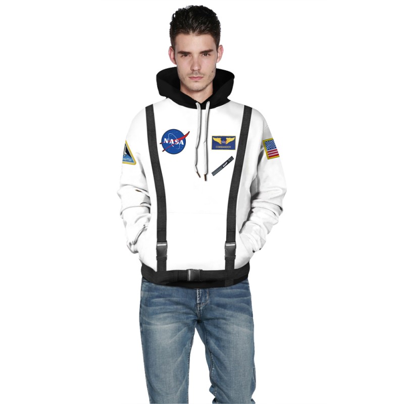 New Nasa Astronaut 3D Print Long Sleeve Hoodie
