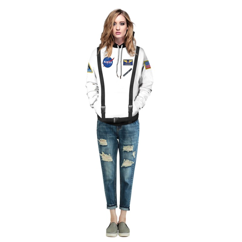 New Nasa Astronaut 3D Print Long Sleeve Hoodie
