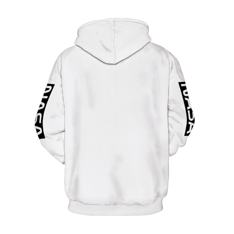Space Astronaut 3D Print Long Sleeve Sweatshirt NASA Logo Hoodie