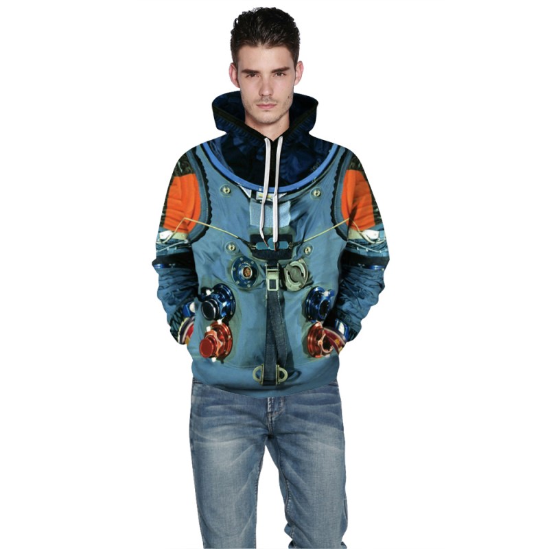 New 3D Print Nasa Astronaut Long Sleeve Hoodie
