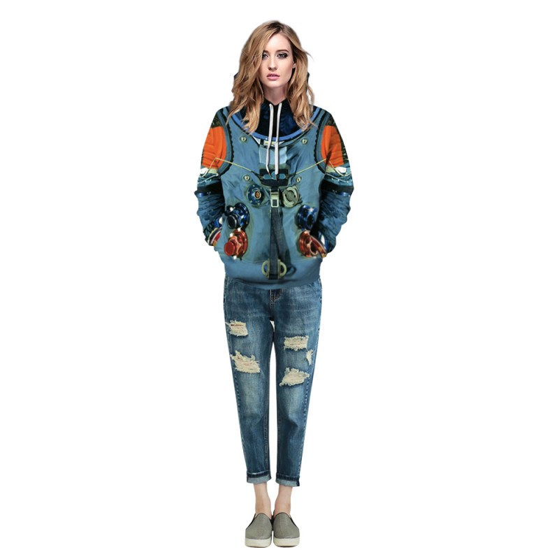 New 3D Print Nasa Astronaut Long Sleeve Hoodie