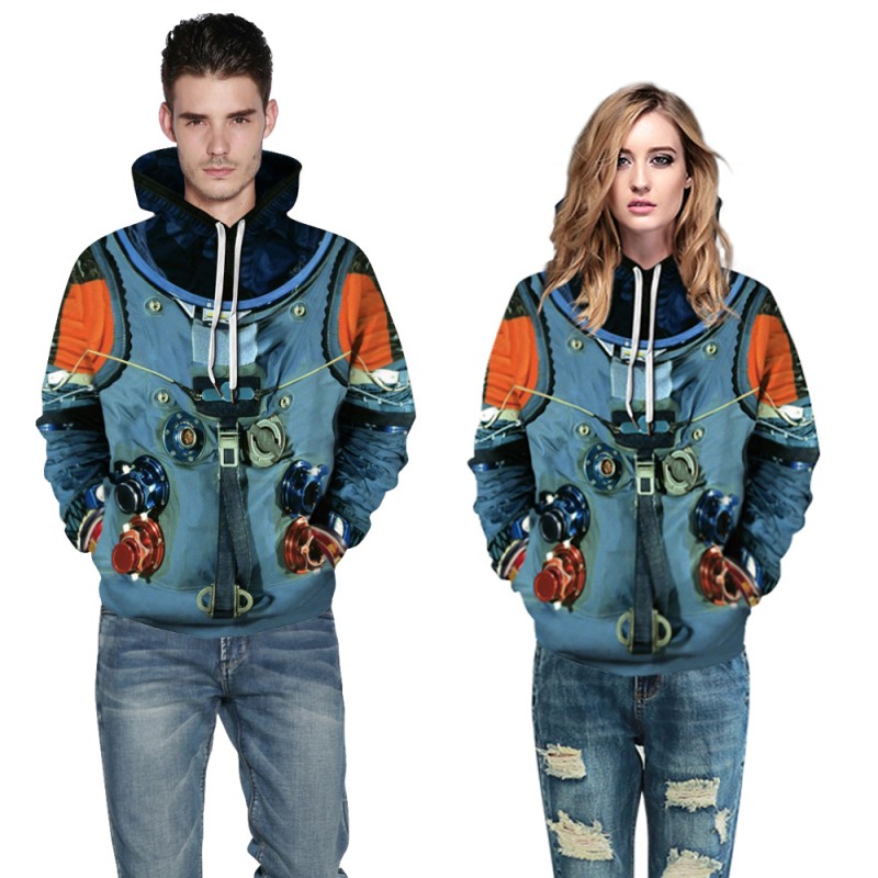 New 3D Print Nasa Astronaut Long Sleeve Hoodie