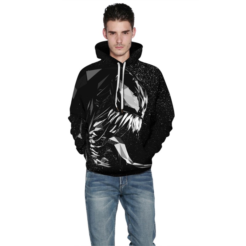 Venom Black Long Sleeeve Hoodie