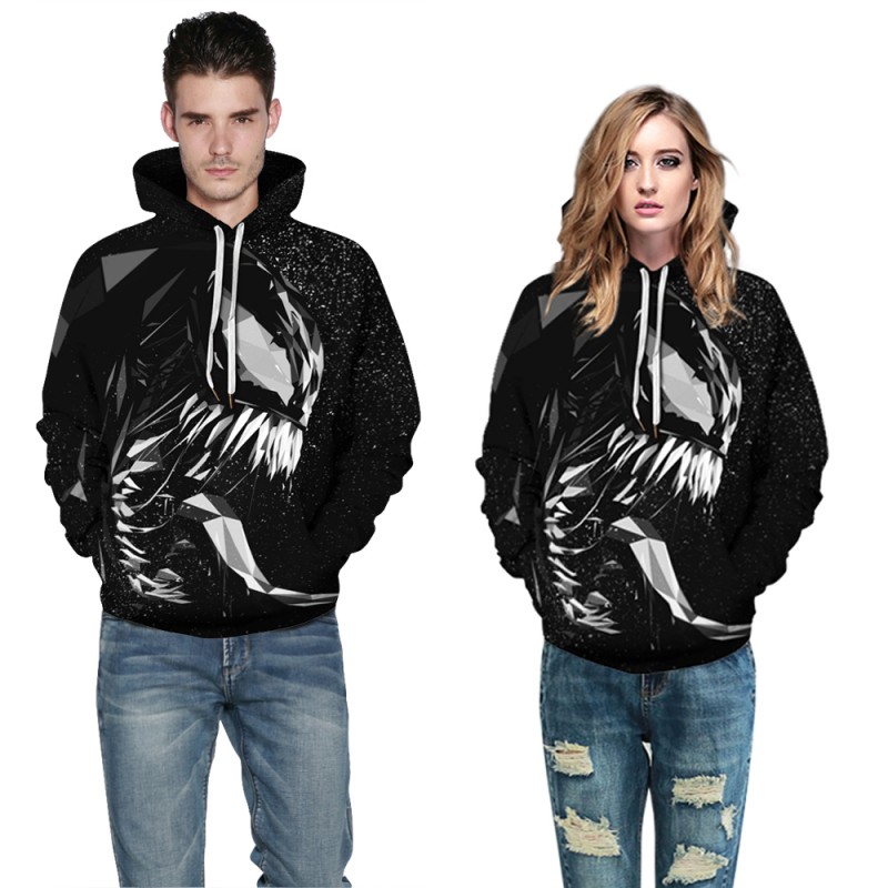 Venom Black Long Sleeeve Hoodie