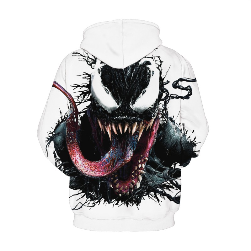 Venom 3D Printed Long Sleeeve Hoodie