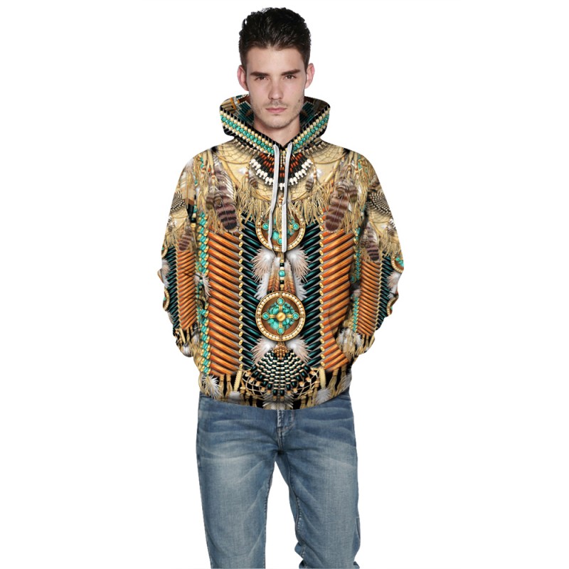 Fashion 3D Print American Indian Pattern Hoodie
