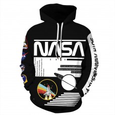 Nasa Astronaut Suit 3D Print Apaceship Long Sleeve Hoodie