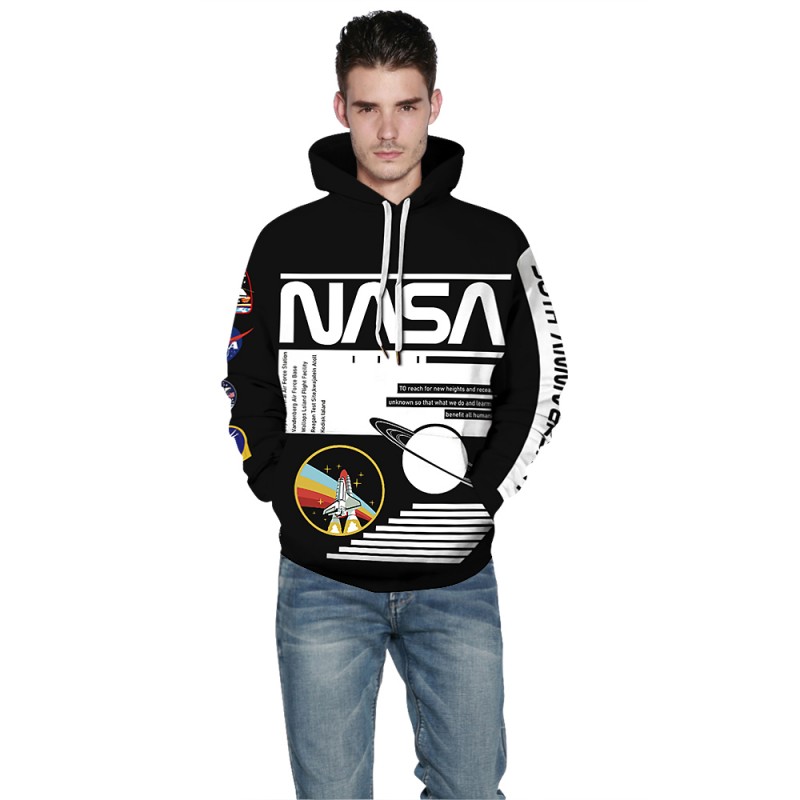 Nasa Astronaut Suit 3D Print Apaceship Long Sleeve Hoodie