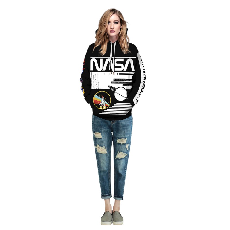 Nasa Astronaut Suit 3D Print Apaceship Long Sleeve Hoodie