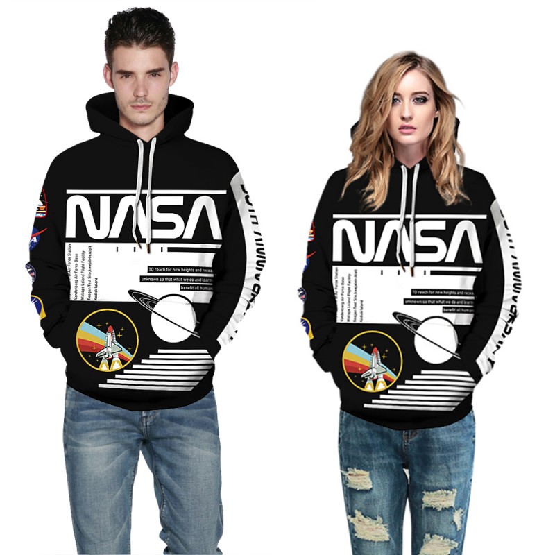 Nasa Astronaut Suit 3D Print Apaceship Long Sleeve Hoodie