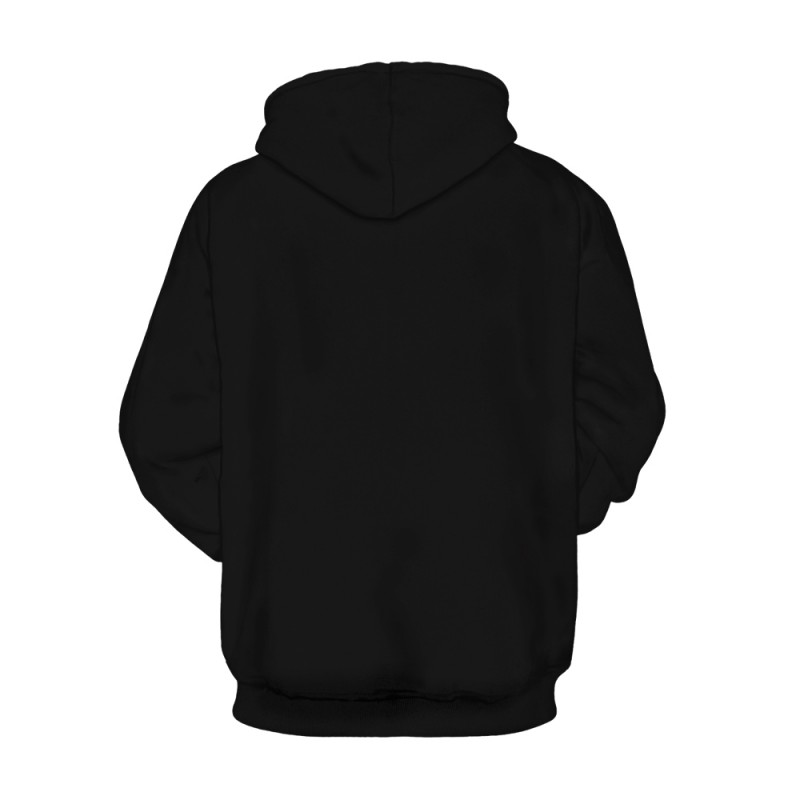 3D Print Skull Pattern Halloween Black Hoodie