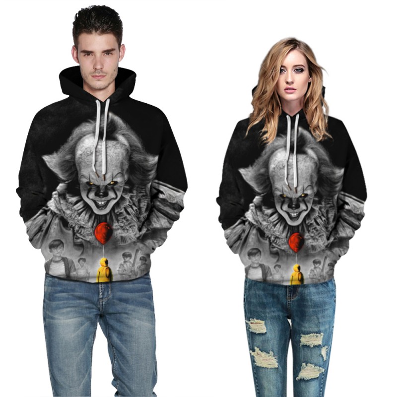 Pennywise Long Sleeve Hoodie It Chapter Two Halloween Sweatshirt
