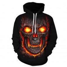 3D Print Halloween Daily Going Out Skull Logo Hoodie