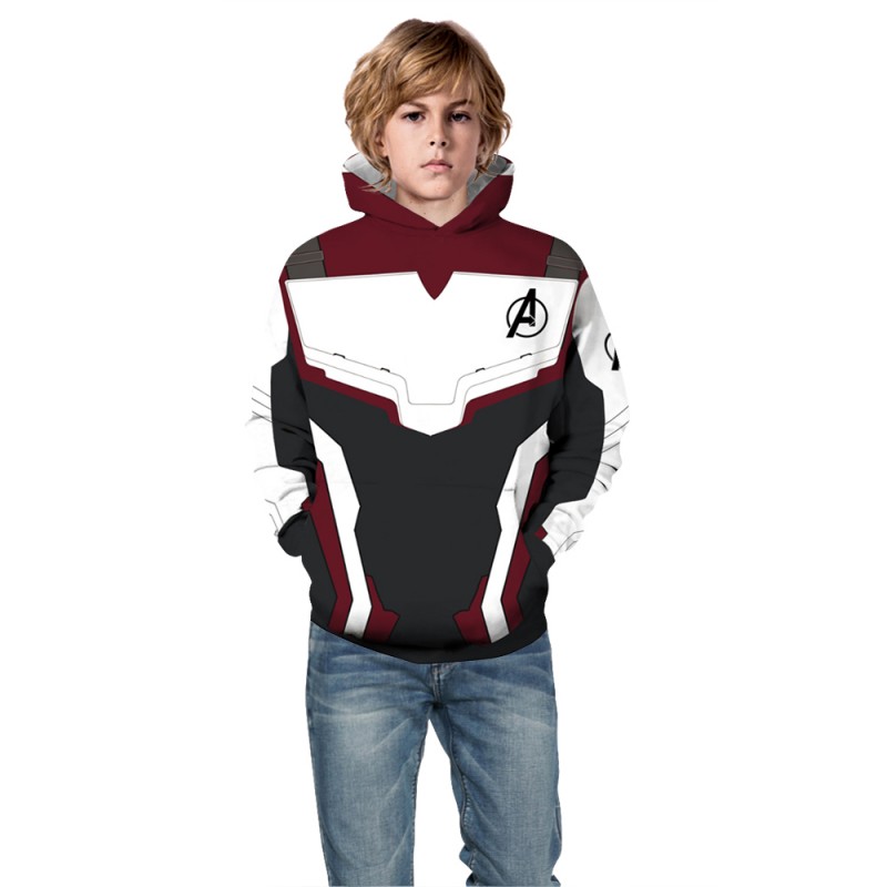Kids The Avengers Pattern Long Sleeve Fashion Hoodie