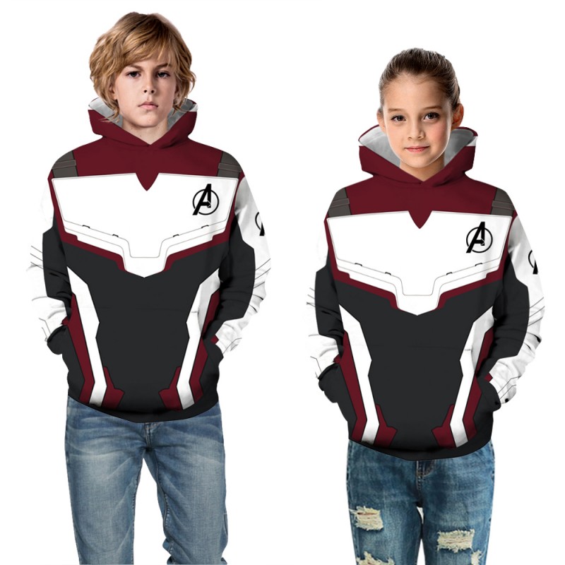 Kids The Avengers Pattern Long Sleeve Fashion Hoodie