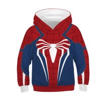 Kids Spider Man PS4 3D Print Pattern Long Sleeve Hoodie