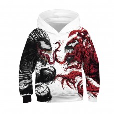 Kids Venom Pattern Long Sleeve Hoodie