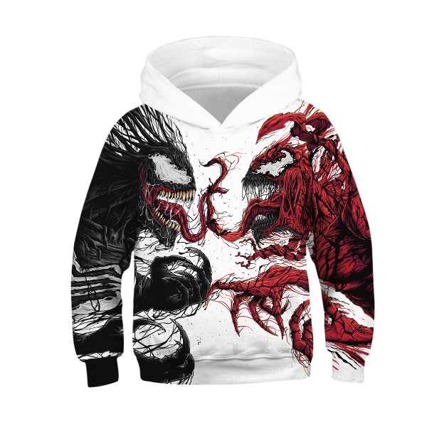 Kids Venom Pattern Long Sleeve Hoodie Champion Cosplay