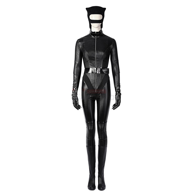 Selina Kyle Cosplay Costume CW Catgirl Black Battle Suit