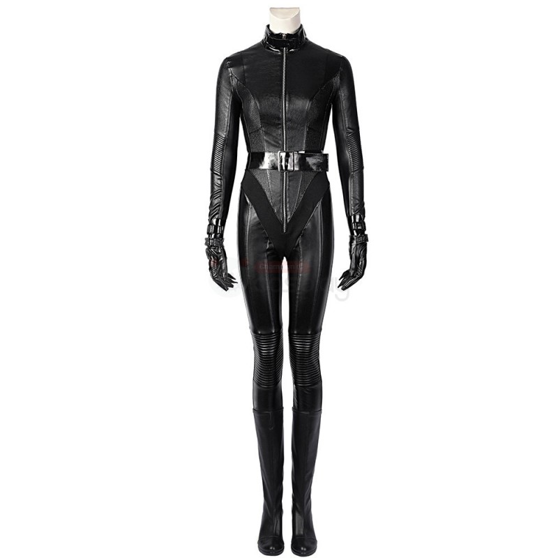 Selina Kyle Cosplay Costume CW Catgirl Black Battle Suit