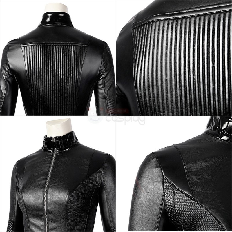 Selina Kyle Cosplay Costume CW Catgirl Black Battle Suit