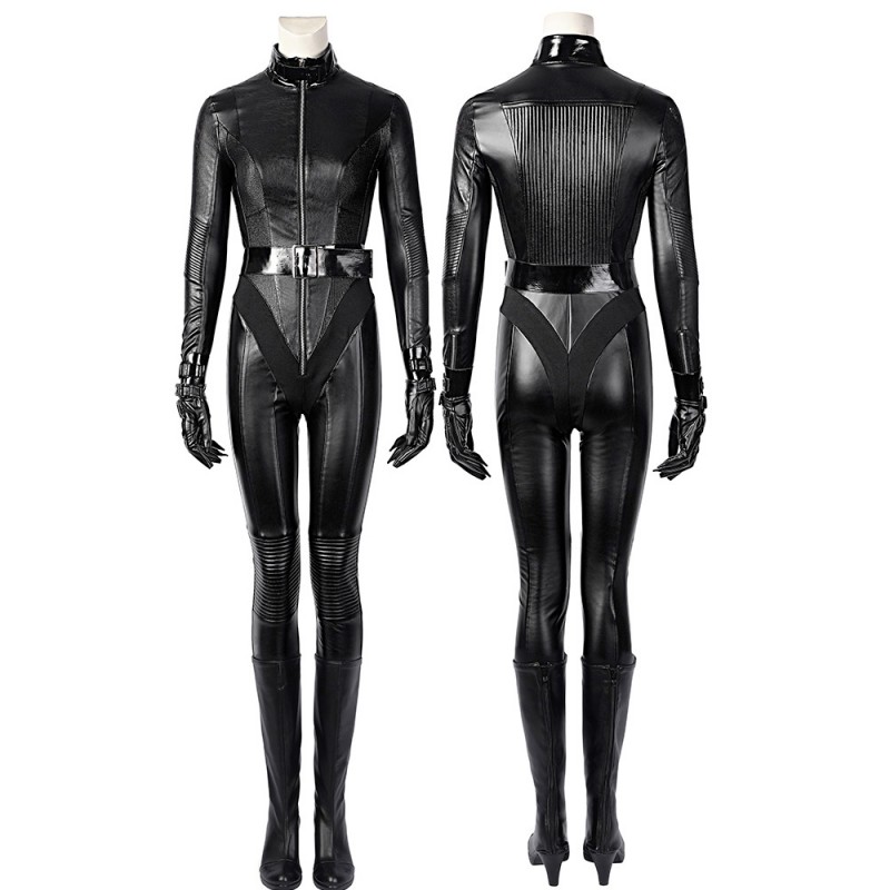 Selina Kyle Cosplay Costume CW Catgirl Black Battle Suit