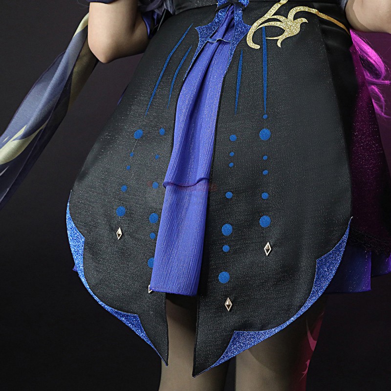 Genshin Impact Keqing Opulent Splendor Cosplay Costumes