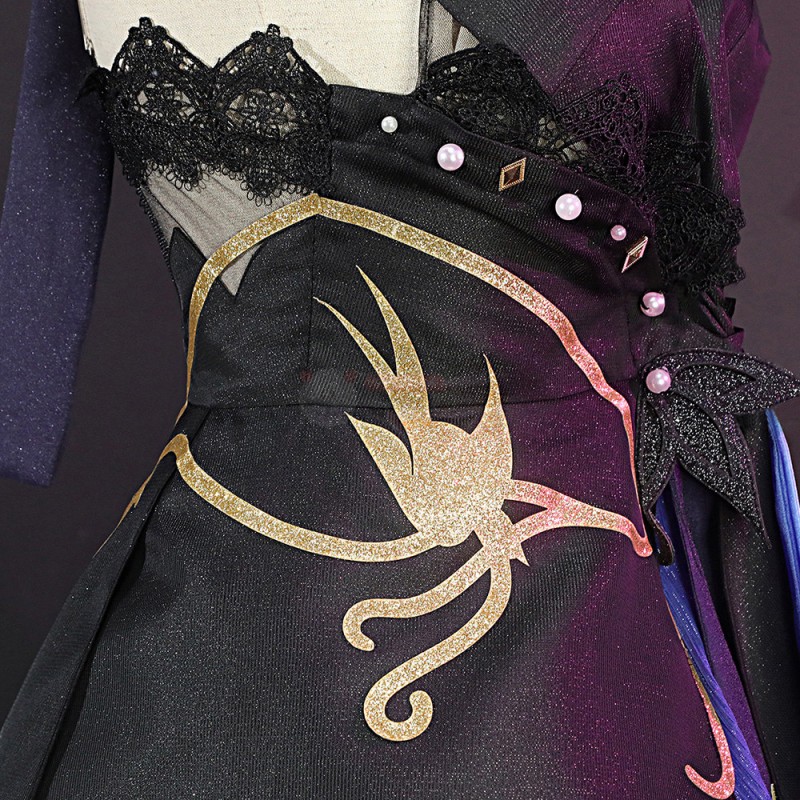 Genshin Impact Keqing Opulent Splendor Cosplay Costumes