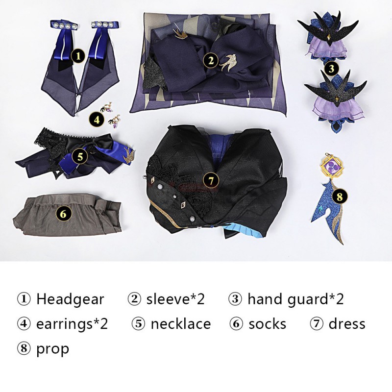 Genshin Impact Keqing Opulent Splendor Cosplay Costumes