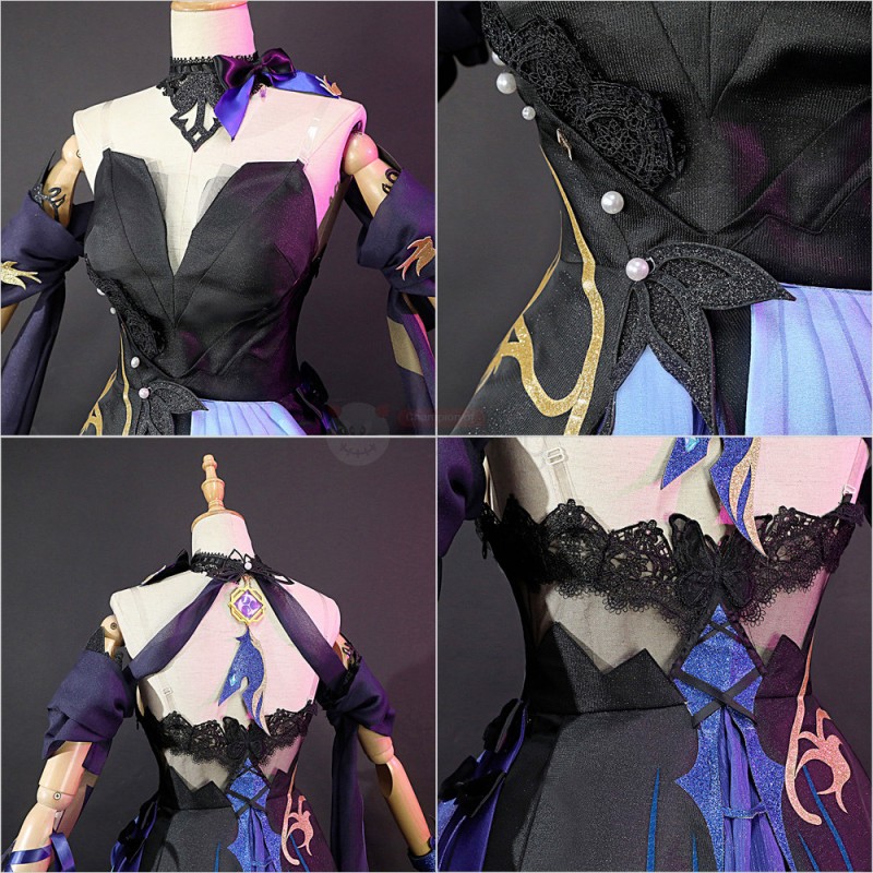 Genshin Impact Keqing Opulent Splendor Cosplay Costumes