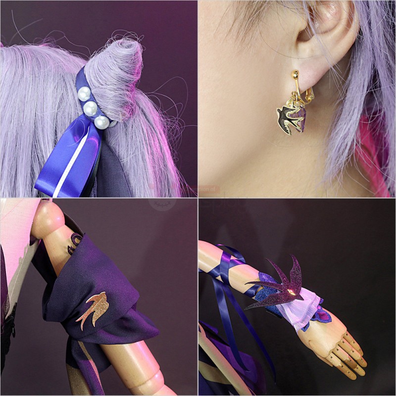 Genshin Impact Keqing Opulent Splendor Cosplay Costumes