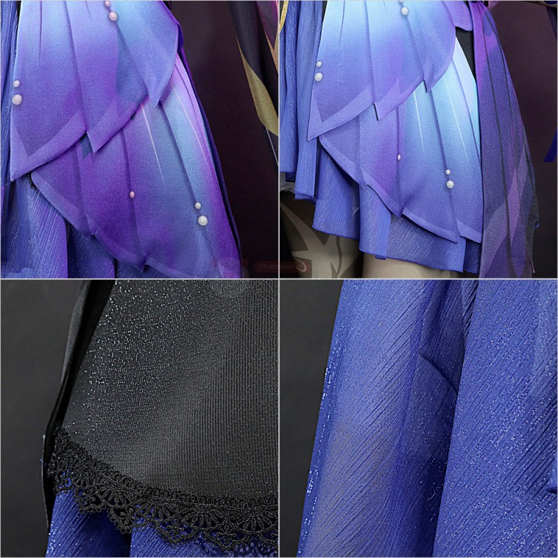 Genshin Impact Keqing Opulent Splendor Cosplay Costumes