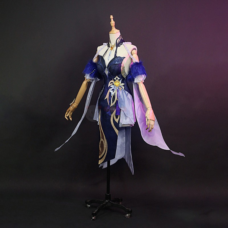 Genshin Impact Ningguang Orchid's Evening Gown Cosplay Costumes