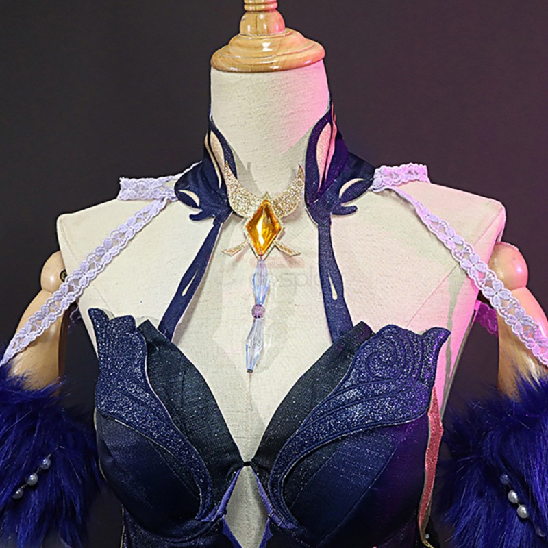 Genshin Impact Ningguang Orchid's Evening Gown Cosplay Costumes