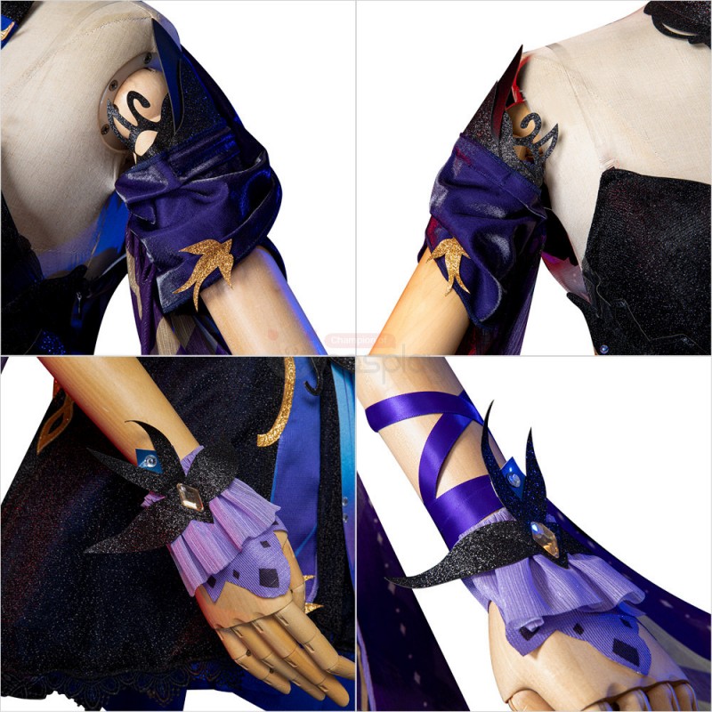 Genshin Keqing Opulent Splendor Costume Genshin Impact Cosplay Suits